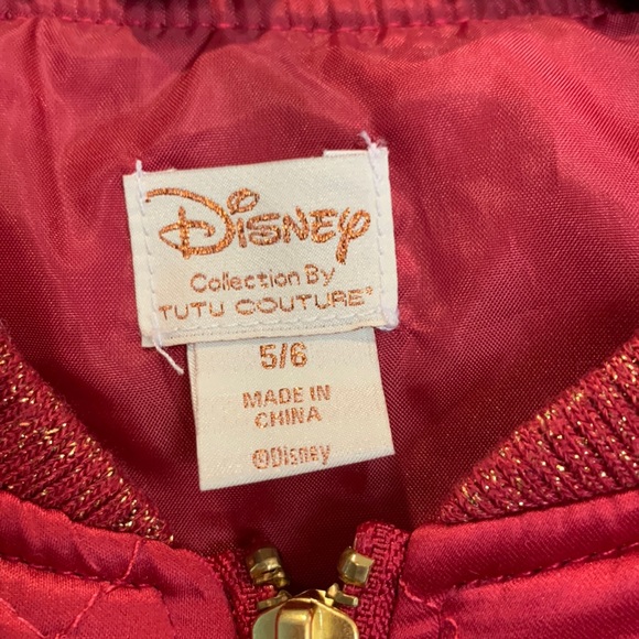 Disney Princess Bomber red jacket & matching tutu pink skirt.  Size 5-6 - Picture 7 of 10
